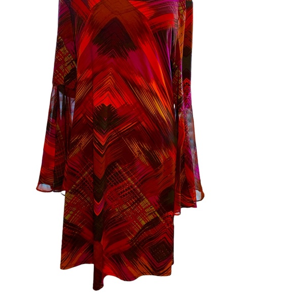 MSK Ladies Dress Designed entirely in gorgeous multi colored Fabric. Size M - Picture 5 of 6